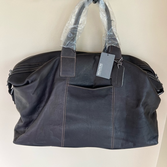 Kenneth Cole Colombian Leather Weekender Duffel - Picture 3 of 5